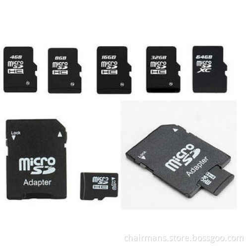MicroSD card, 1-128GB available